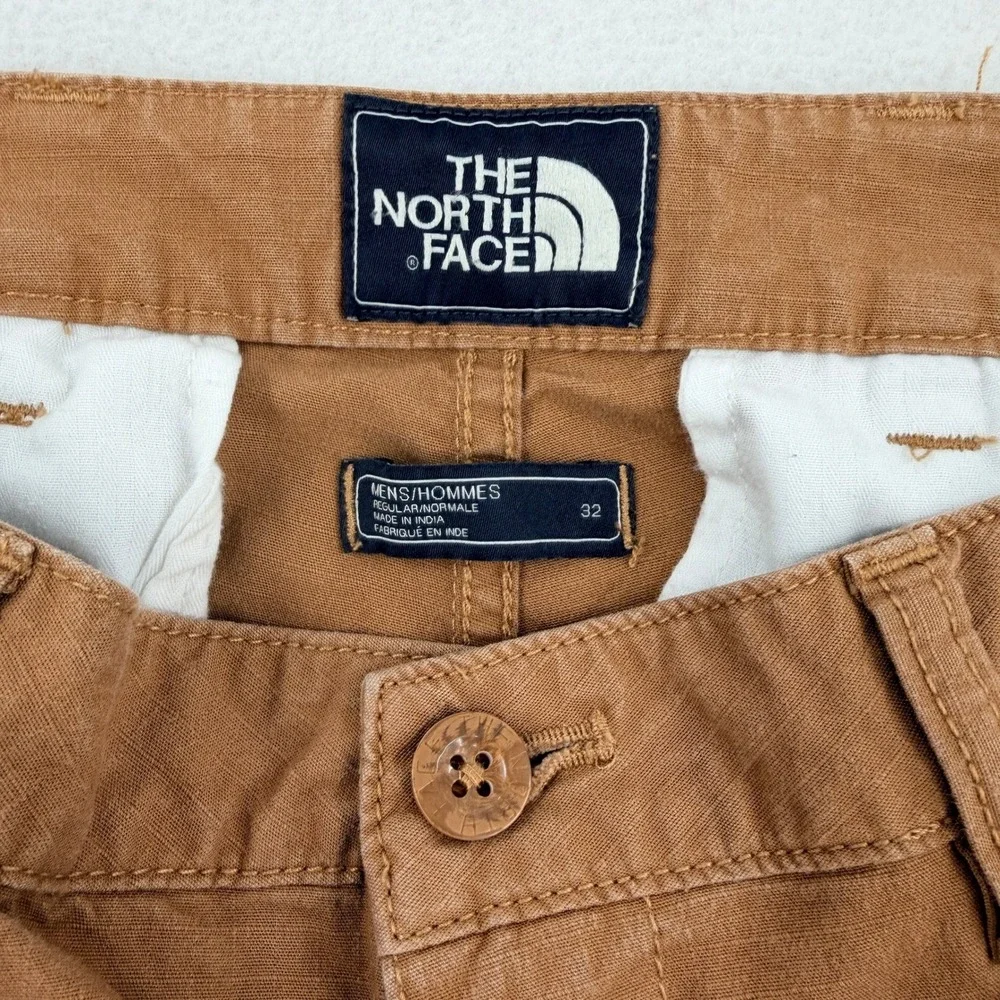 The North Face Men Size 32 Brown Organic Cotton Cargo Shorts  Hiking Utility
